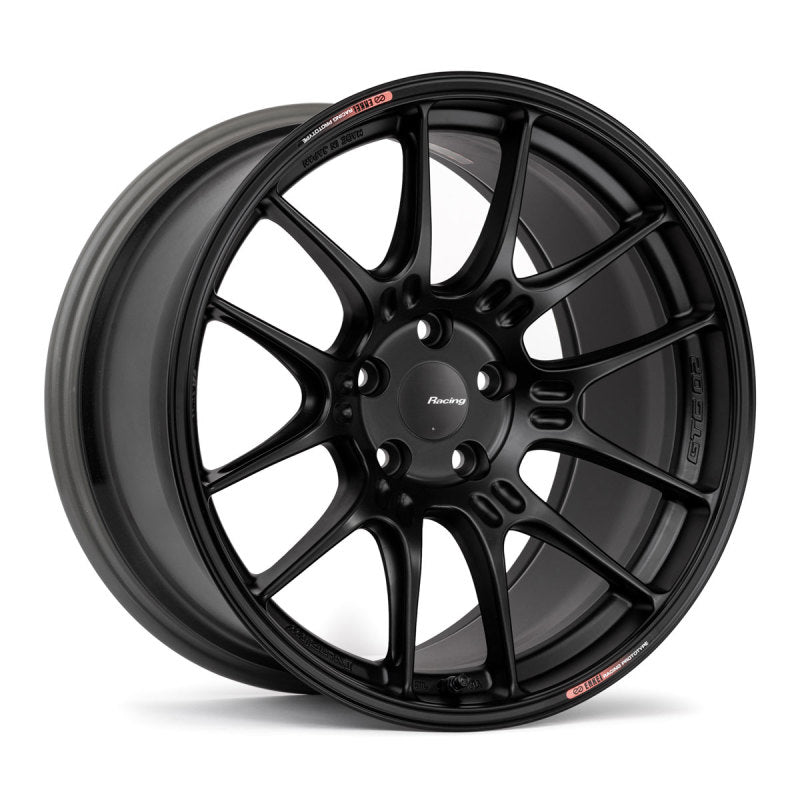 Enkei GTC02 19x10 5x120 40mm Offset 75mm Bore Matte Black Wheel