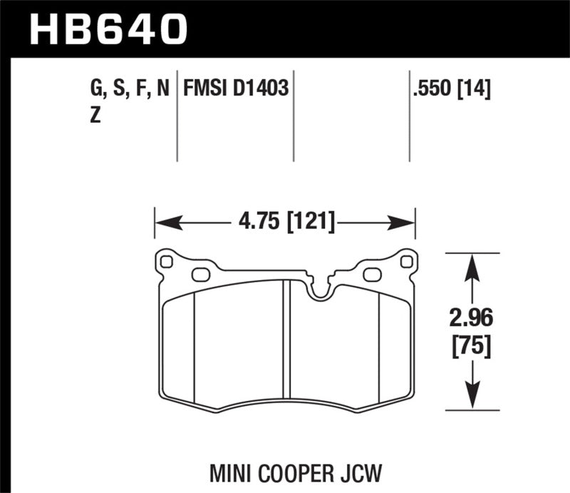 Hawk Performance 09-15 Mini Cooper John Cooper Works DTC-60 Race Front Brake Pads