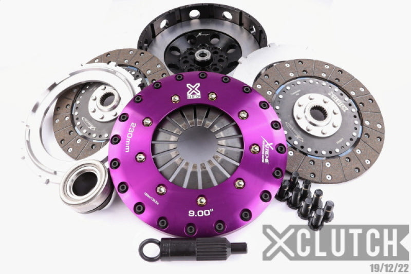 Clutch-Kit-Inc-Chromoly-Flywheel;-9-Twin-Solid-Organic-Clutch-Discs