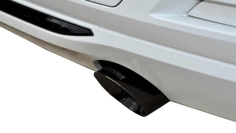 CORSA Performance Corsa 12-14 BMW 335i Sedan RWD F30 3in Black Touring Dual Rear Single 3.5in Tip Cat-Back Exhaust