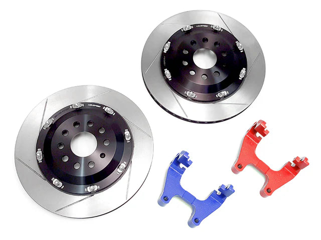 NEUSPEED 2-Piece Floating Brake Rotors Upgrade Kit - Rear 350mm Slotted - VW/Audi MQBe