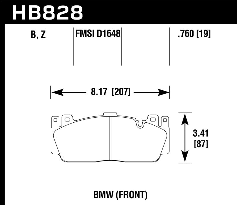 Hawk Performance 12-17 BMW M6 / 14-17 BMW M6 Gran Coupe / 13-16 BMW M5 HPS 5.0 Front Brake Pads