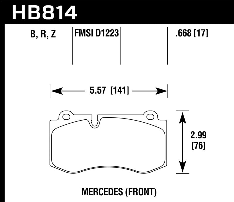 Hawk Performance 07-14 Mercedes-Benz CL550/CL600 Performance Ceramic Street Front Brake Pads