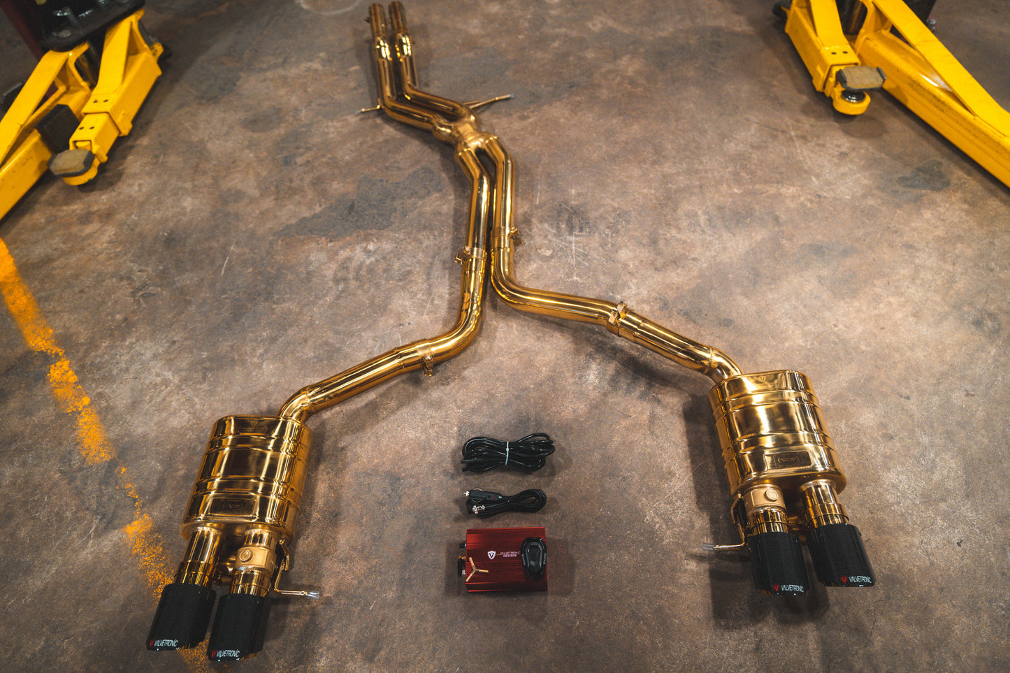 Valvetronic Designs - Audi B8 / B8.5 S4 / S5 Valved Sport Exhaust System - Anodized Gold