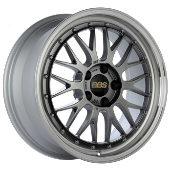 BBS LM 18x8.5 5x112 ET35 Diamond Black Center Diamond Cut Lip Wheel (82mm PFS Required)