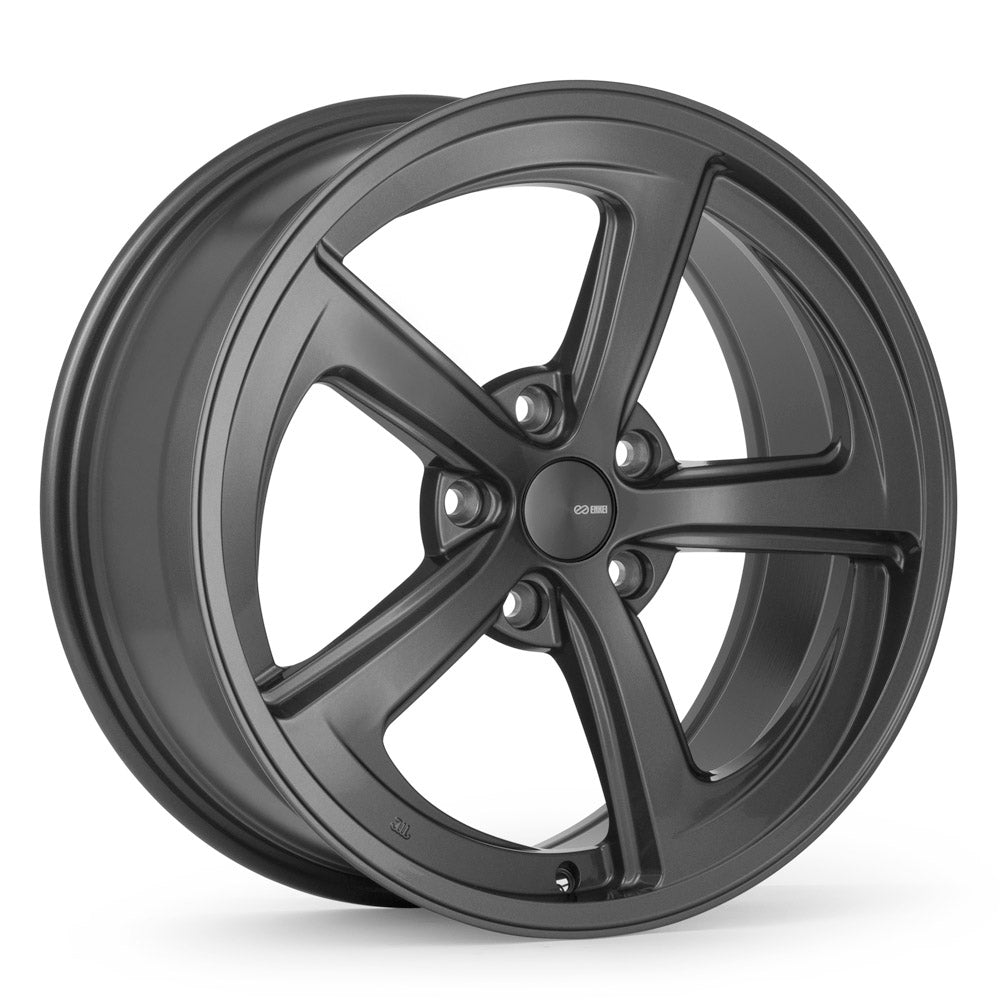 Enkei Giotto 18x8 / 5x112 BP / 45mm Offset / 72.6mm Bore - Gunmetal Wheel