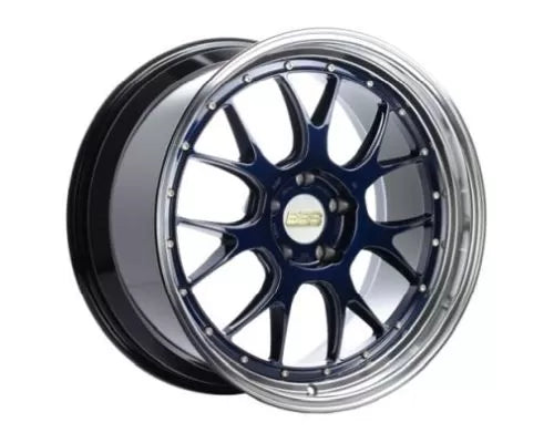 BBS LM 19x9.5 5x120 ET22 Navy Blue / Diamond Cut Lip Wheel 82mm PFS/Clip Required