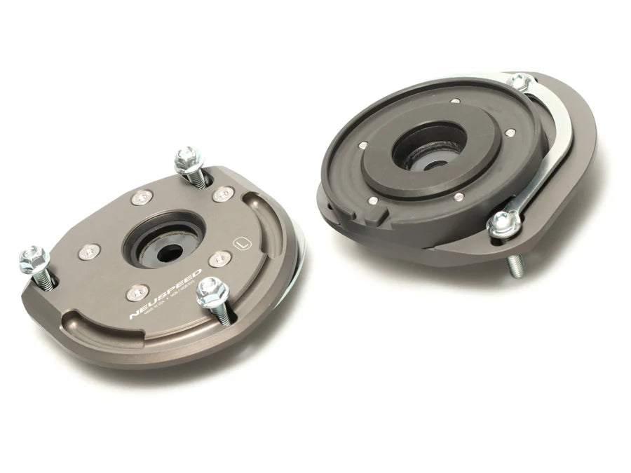 Upgraded NEUSPEED Billet BiAXIS Front Strut Mount for improved suspension in MQB and MQBe platforms