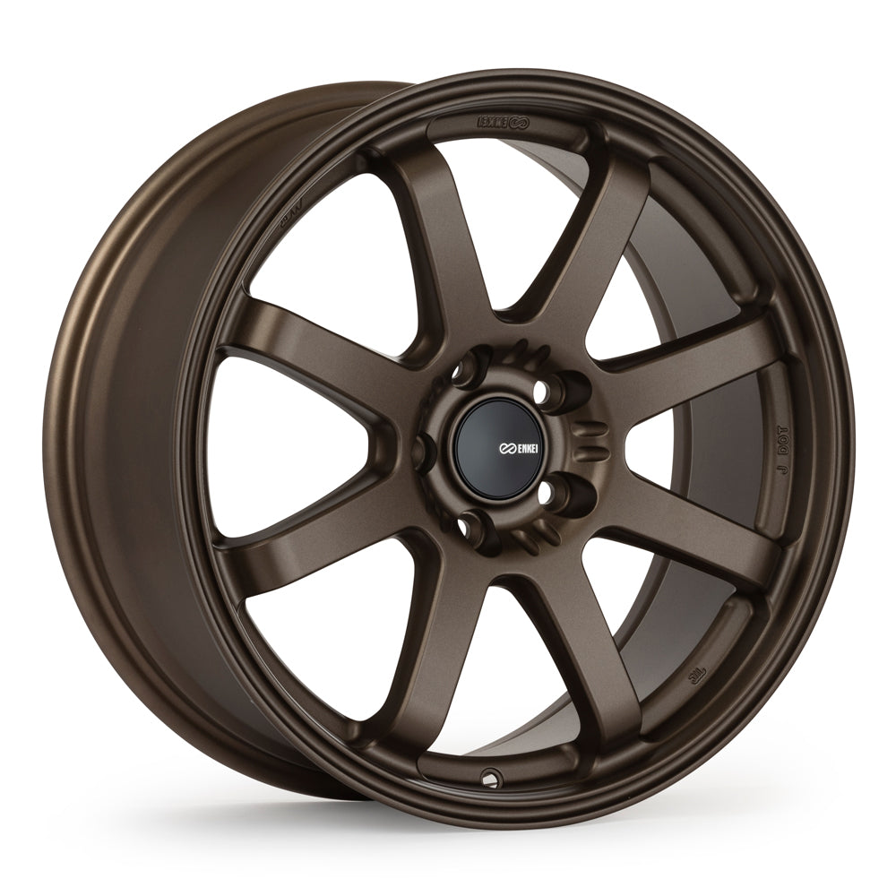 Enkei Vanquish 17x8 / 40mm Inset / 5x114.3 Bolt Pattern / 72.6mm Center Bore - Matte Bronze