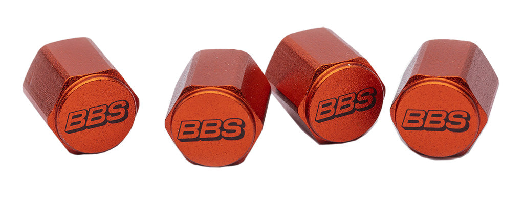 BBS Valve Cap Set - Red