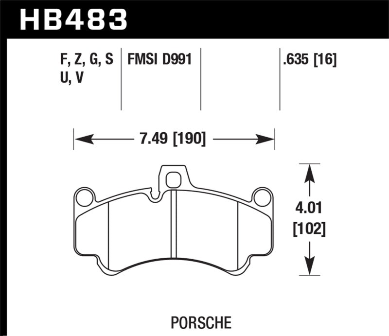 Hawk Performance 08 Porsche 911 Targa 4/4S/03-05 911 GT2/04-08 GT3/07-08 Turbo DTC-70 Race Front Brake Pads