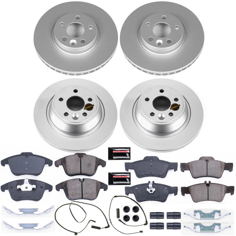 PowerStop Power Stop 12-15 Land Rover Range Rover Evoque Front & Rear Z23 Evolution Sport Coated Brake Kit