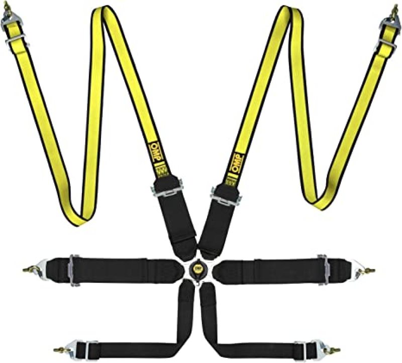 OMP Racing OMP First 3/2 Racing Harness Black Yellow