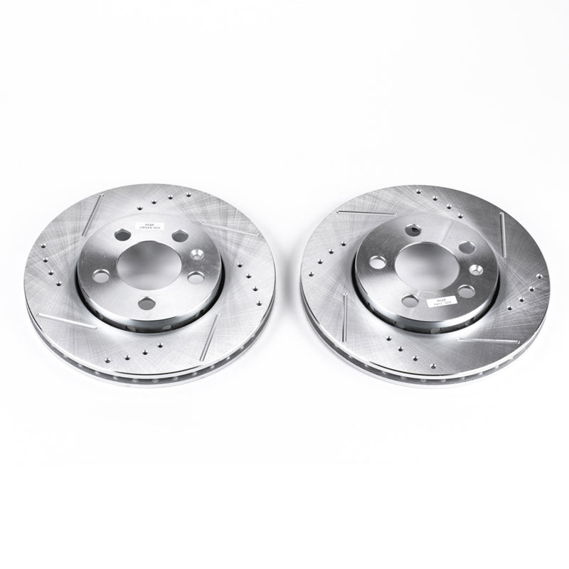 PowerStop Power Stop 00-06 Audi TT Quattro Rear Evolution Drilled & Slotted Rotors - Pair