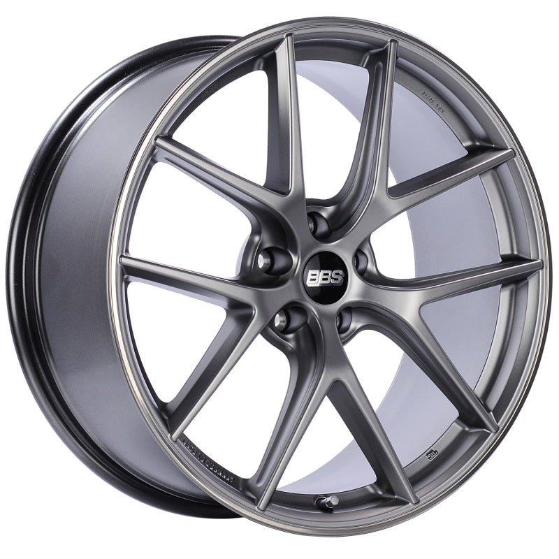 BBS CI-R 19x9 5x120 ET44 Platinum Gloss Rim Protector Wheel -82mm PFS/Clip Required