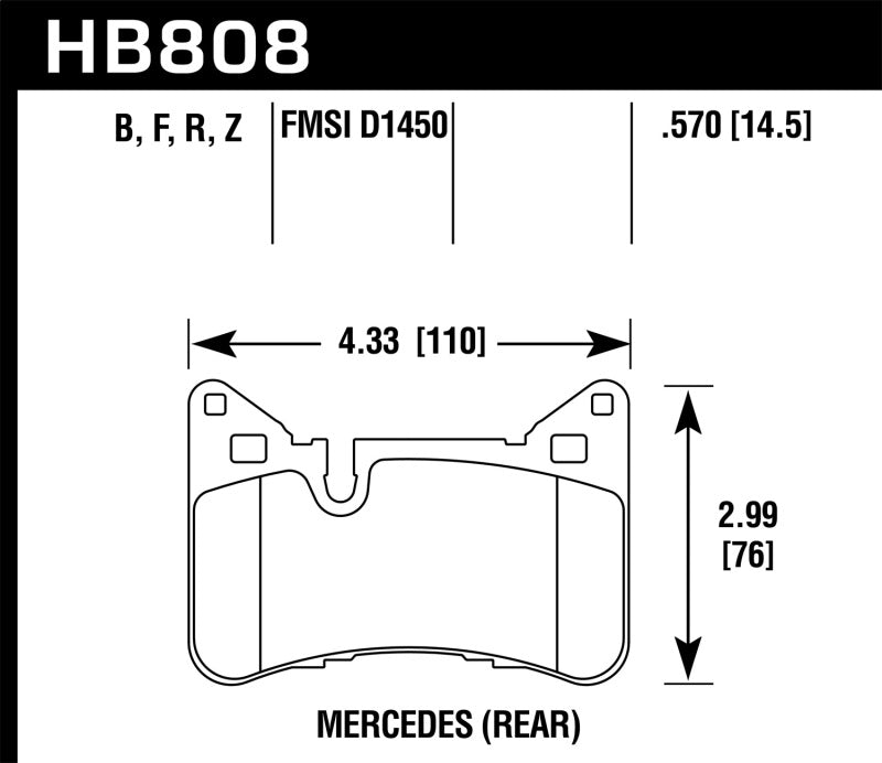 Hawk Performance 10-15 Mercedes-Benz E63 AMG / 14-16 Mercedes-Benz E63 AMG S Ceramic Street Rear Brake Pads