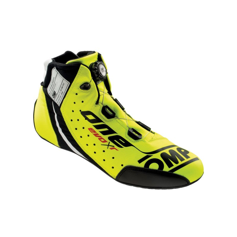 OMP Racing OMP One Evo X R Shoes Fluorescent Yellow - Size 44 (Fia 8856-2018)