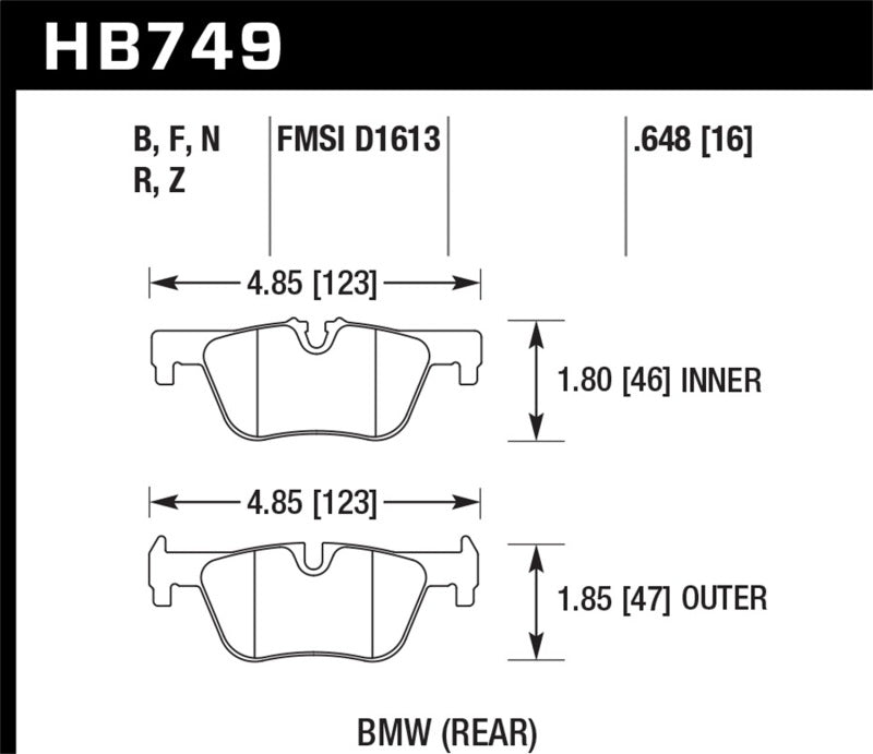 Hawk Performance 12-16 BMW 328i/328i xDrive / 14-16 BMW 428i/428i xDrive DTC-70 Race Rear Brake Pads DISCONTINUED