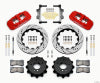 Wilwood AERO4 Rear Kit 14.00 Drilled Red 2007-2011 BMW E90 Series w/Lines