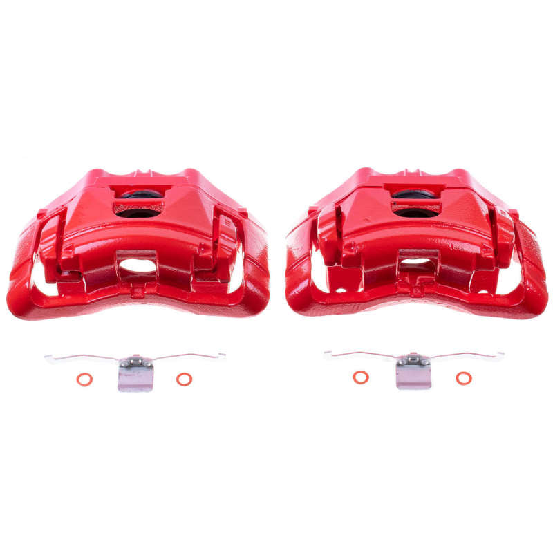 PowerStop Power Stop 05-09 Audi A4 Front Red Calipers w/Brackets - Pair