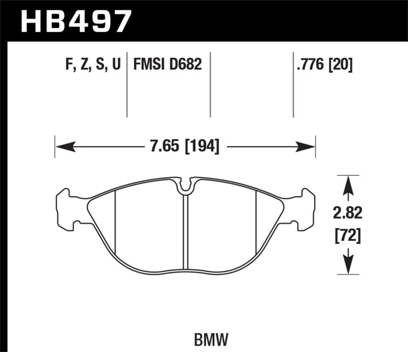 Hawk Performance 04-06 Audi TT Quattro / 04-05 VW Golf R32 Perf Ceramic Street Front Brake Pads