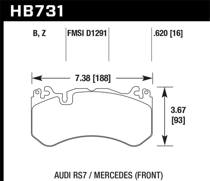 Hawk Performance 13-16 Mercedes SL Class / 16-17 Audi RS7  Performance Ceramic Front Brake Pads