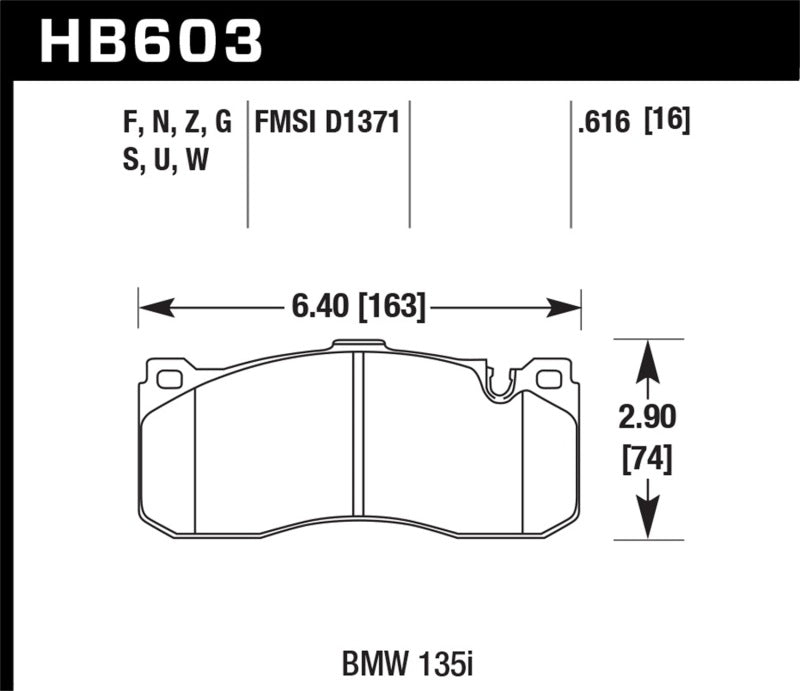 Hawk Performance 08-13 BMW 1-Series HPS 5.0 Front Brake Pads