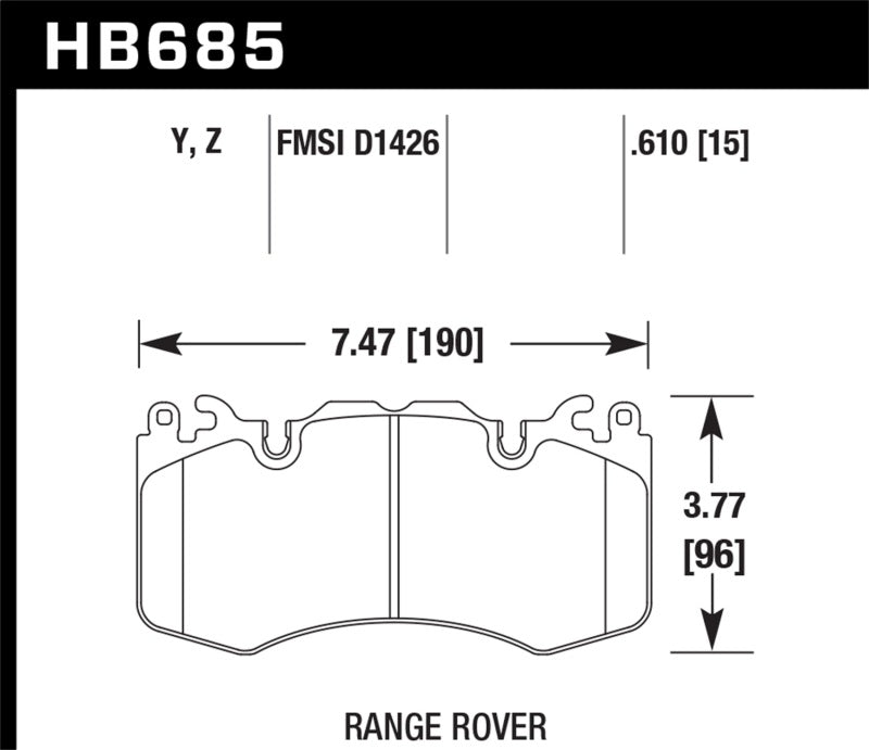 Hawk Performance 10-11 Range Rover/Range Rover Sport Supercharged LTS Front Brake Pads