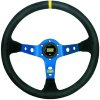 OMP Racing OMP Corsica Dished Steering Wheel Suede 3 Blue Anod