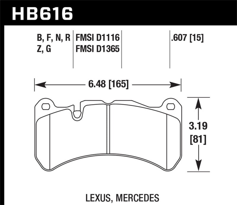 Hawk Performance 08-09 Lexus IS-F Performance Ceramic Street Front Brake Pads