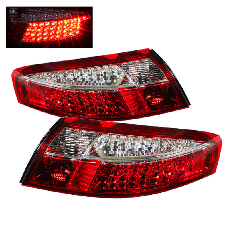 SPYDER Xtune Porsche 911 996 ( Non 4S. Turbo. GT3 ) 99-04 LED Tail Lights Red Clear ALT-ON-P99699-LED-RC