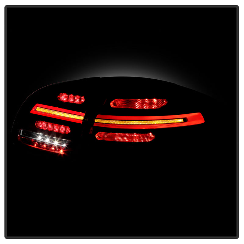 Spyder Porsche Cayenne 958 11-14 LED Tail Lights - Sequential Signal - Black