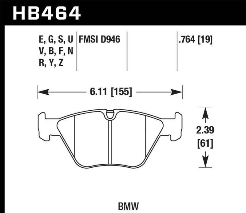 Hawk Performance 03-06 BMW M3 / 04-11 BMW X3 LTS Street Front Brake Pads