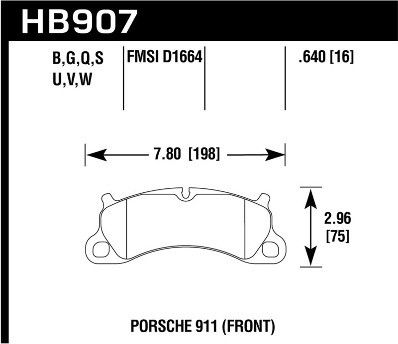 Hawk Performance 12-16 Porsche 911 Carrera S HT-10 Front Brake Pads