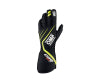 OMP Racing OMP One Evo X Gloves Black/Fluorescent Yellow - Size Xs (Fia 8856-2018)