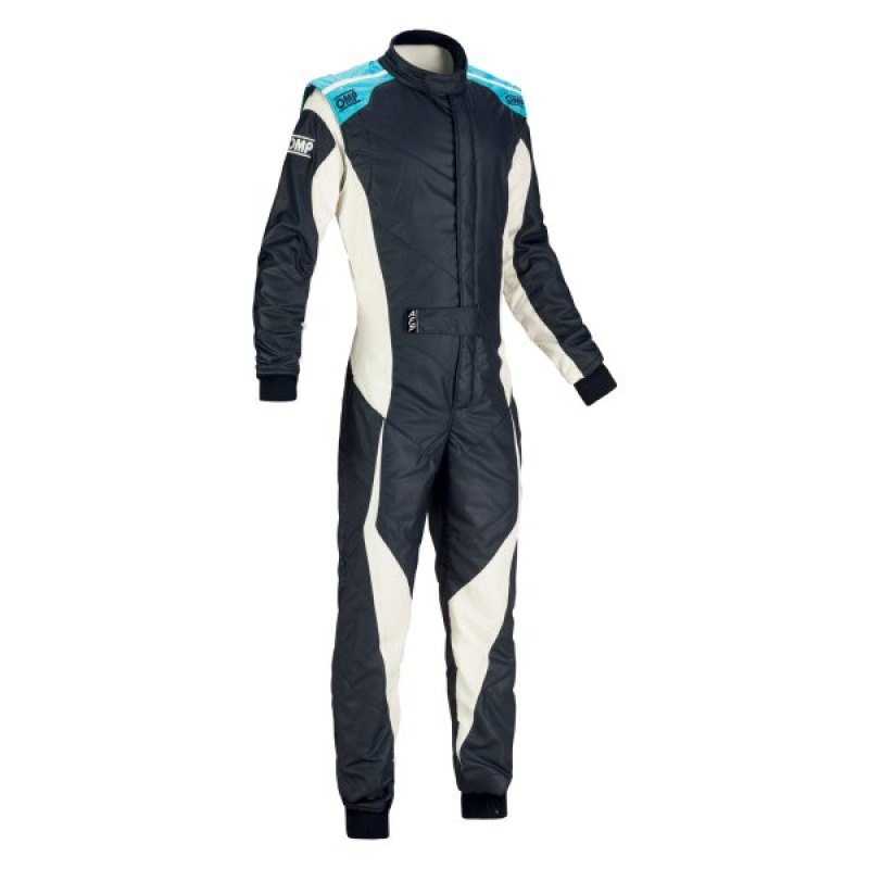 OMP Racing OMP Tecnica Evo Overall My21 Navy/Cyan - Size 54 (Fia 8856-2018)