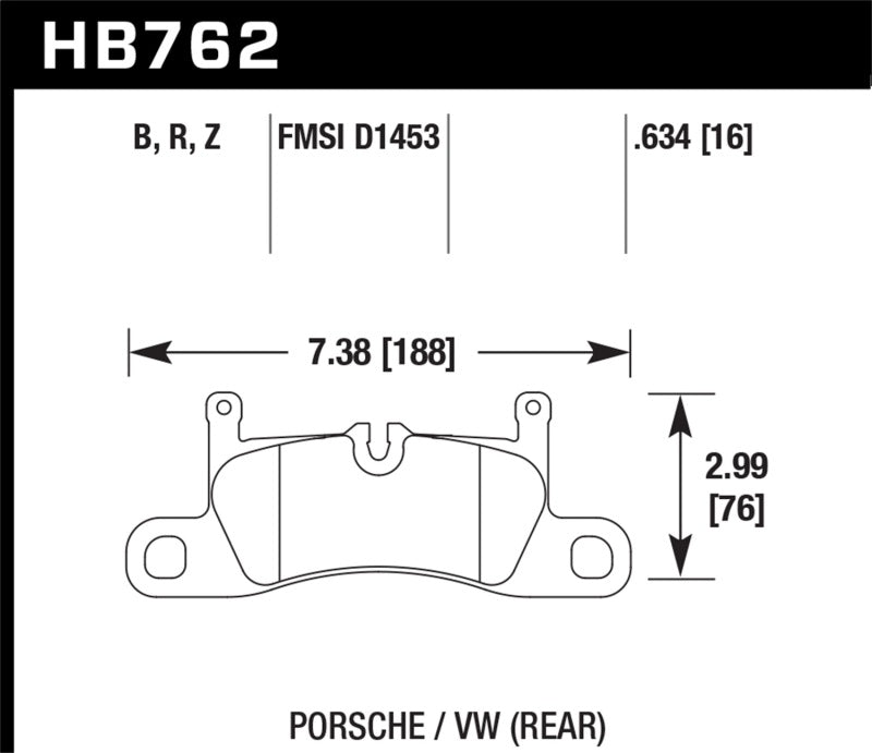 Hawk Performance 11-17 Porsche Cayenne / 11-16 VW Touareg Performance Ceramic Street Rear Brake Pads