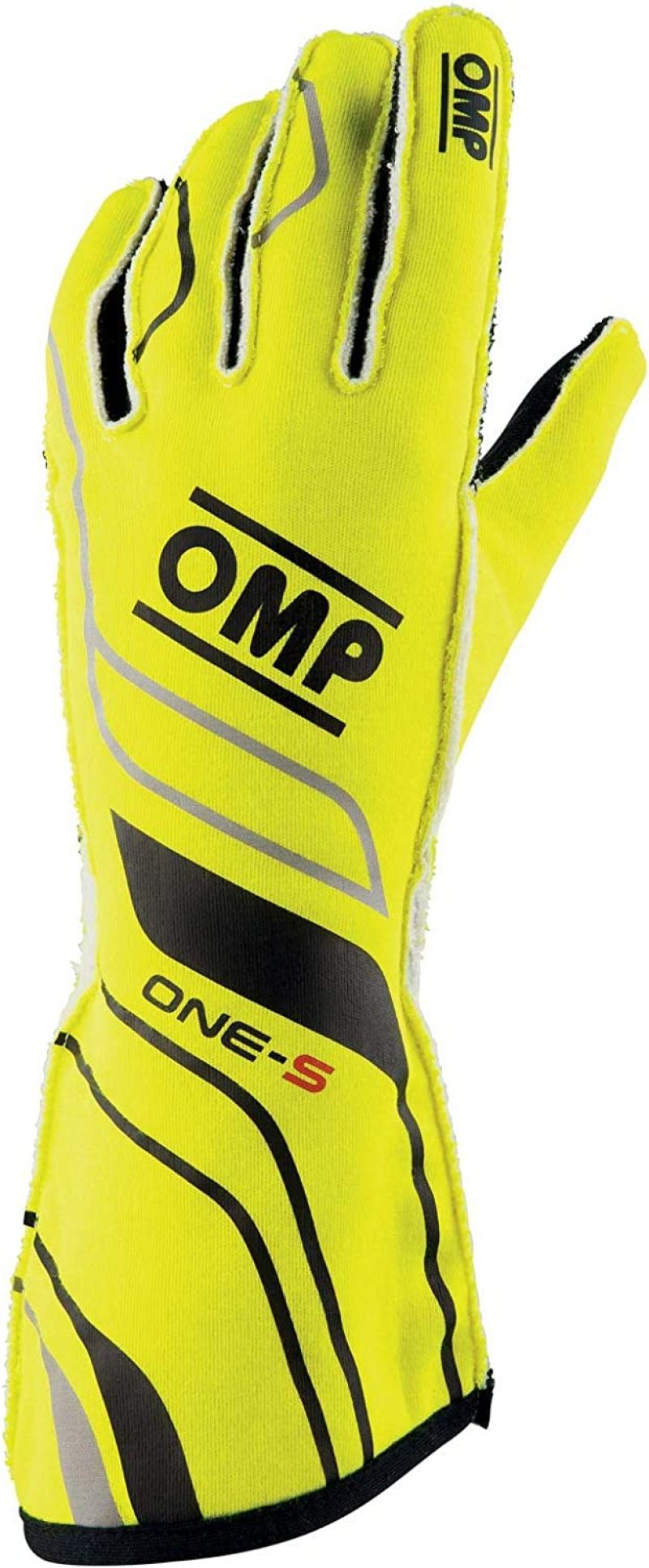 OMP Racing OMP One-S Gloves Fluorescent Yellow - Size M Fia 8556-2018