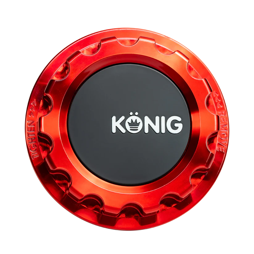 Konig Red Anodized Gear Center Cap For MRK1 Wheels DISCONTINUED