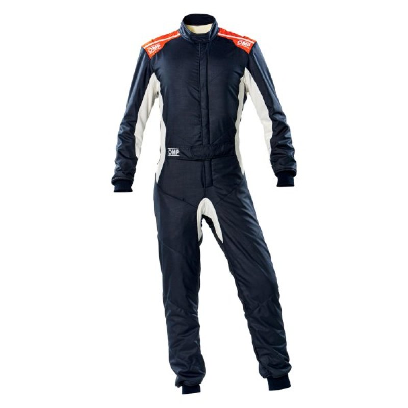 OMP Racing OMP One-S Overall Navy Blue/F Orange - Size 52 (Fia 8856-2018)