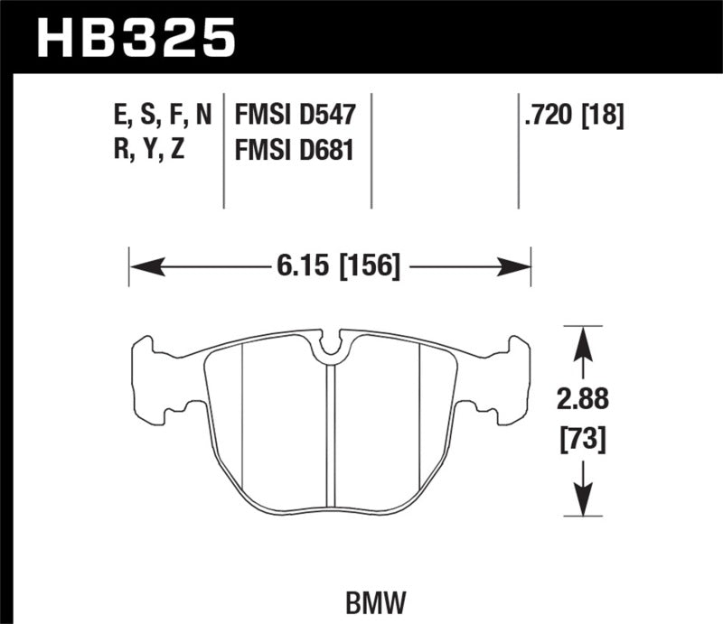 Hawk Performance 01-03 BMW 530I 3.0L / 97-03 BMW 540I 4.4L / 96-01 740I 4.4L / 00-03 M5 5.0L / 01-06 M5 3.0L/4.4 DISCONTINUED