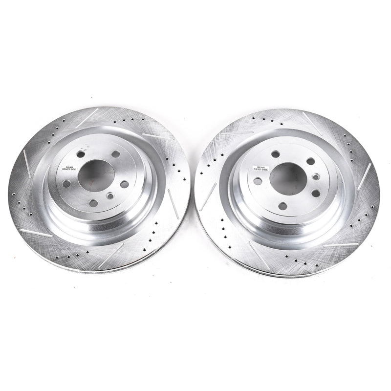 PowerStop Power Stop 13-16 Mercedes-Benz GL350 Rear Evolution Drilled & Slotted Rotors - Pair