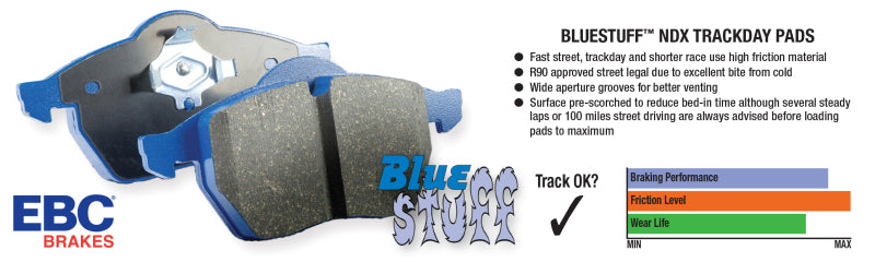 EBC 04-05 Cadillac CTS-V 5.7 Bluestuff Front Brake Pads