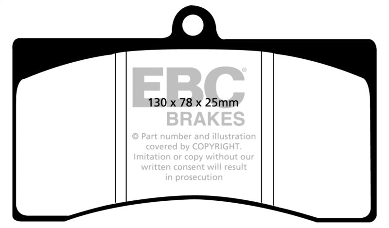 EBC 90-00 Aston Martin Vantage 5.3 (Twin Supercharged)(Alcon) Yellowstuff Front Brake Pads