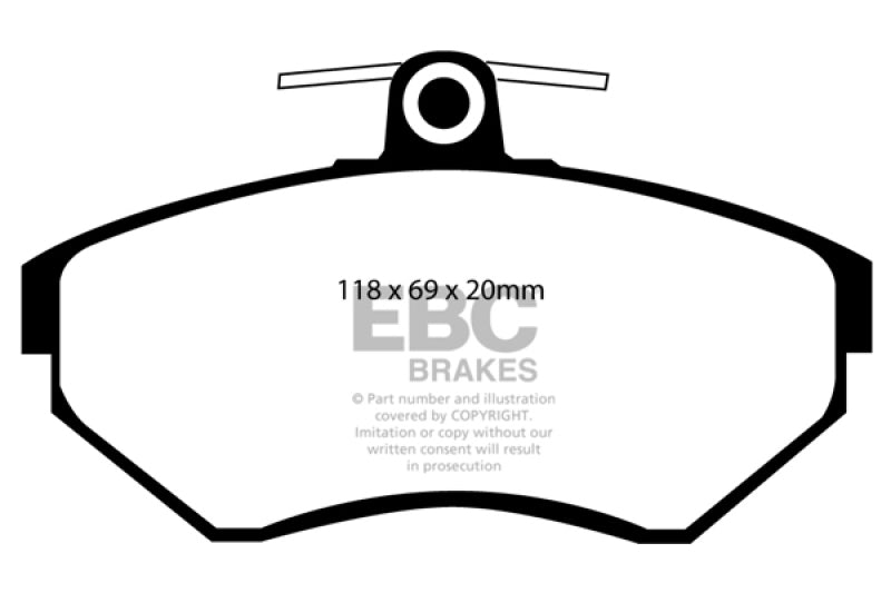 EBC 96-98 Volkswagen Passat 1.9 TD Yellowstuff Front Brake Pads -- DISCONTINUED