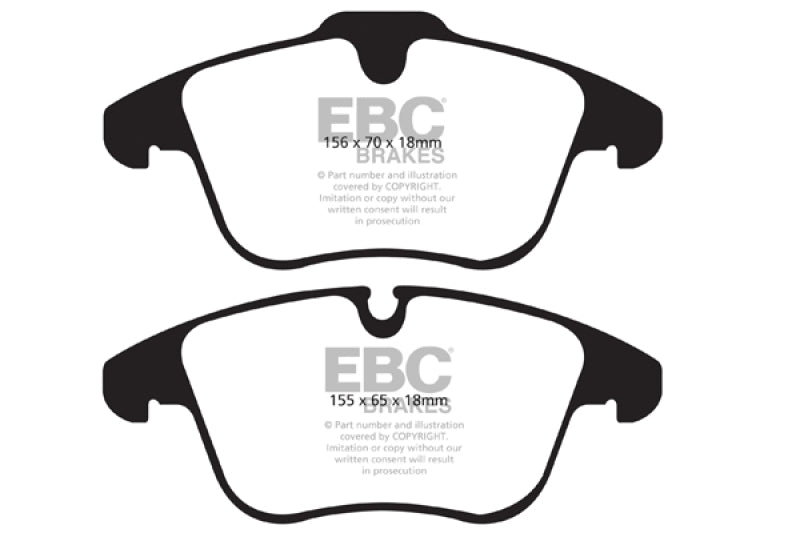 EBC 2016-2018 Volvo S60 2.0L Turbo Ultimax2 Front Brake Pads -- DISCONTINUED