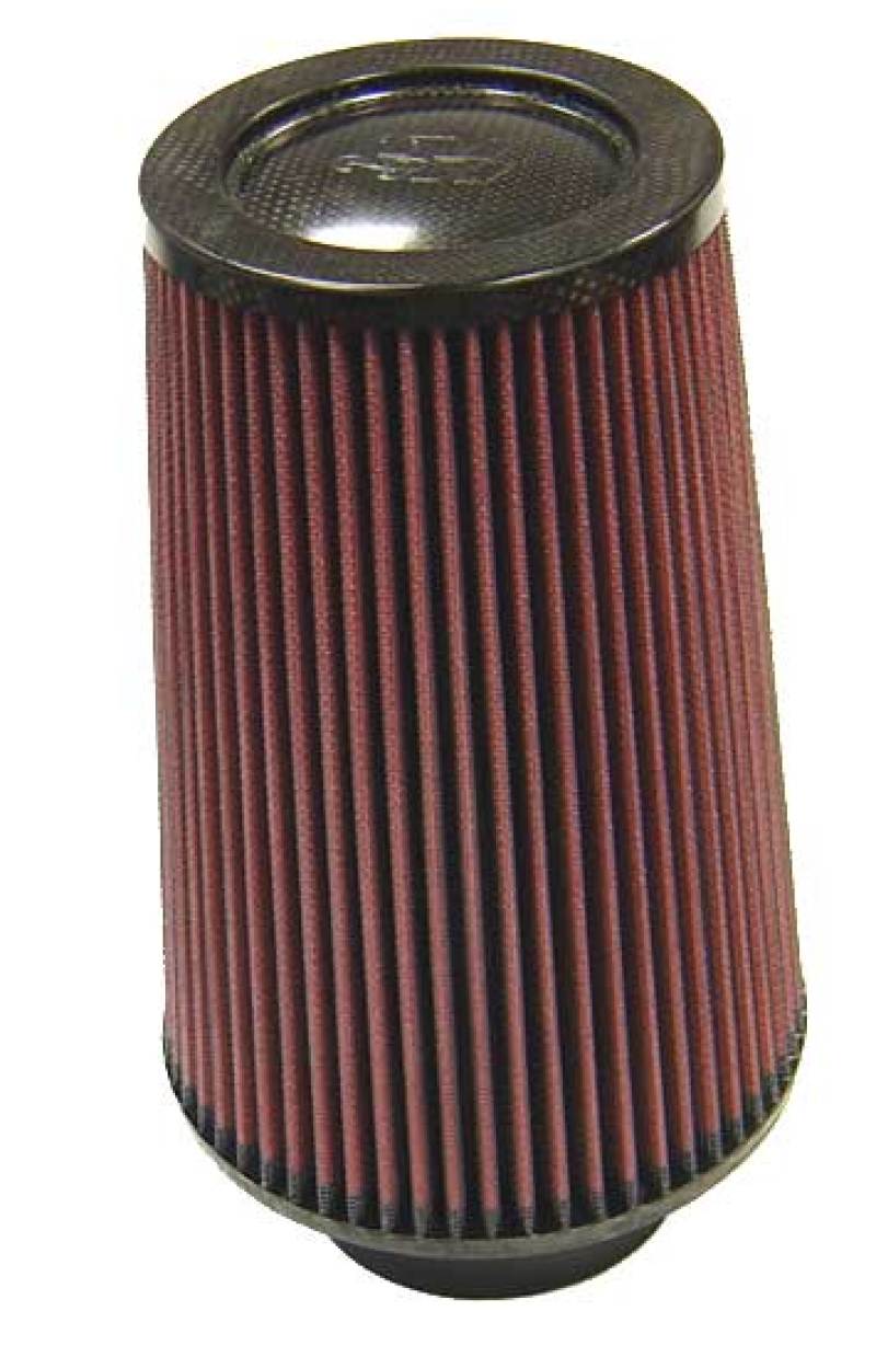 K&N Cone Filter 3.375in ID 6in Base 4.5in Top 9in Height Carbon Fiber -- DISCONTINUED